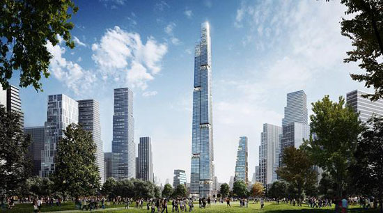 中国建筑首座100%自持超高层建筑公布意向方案-中国网地产