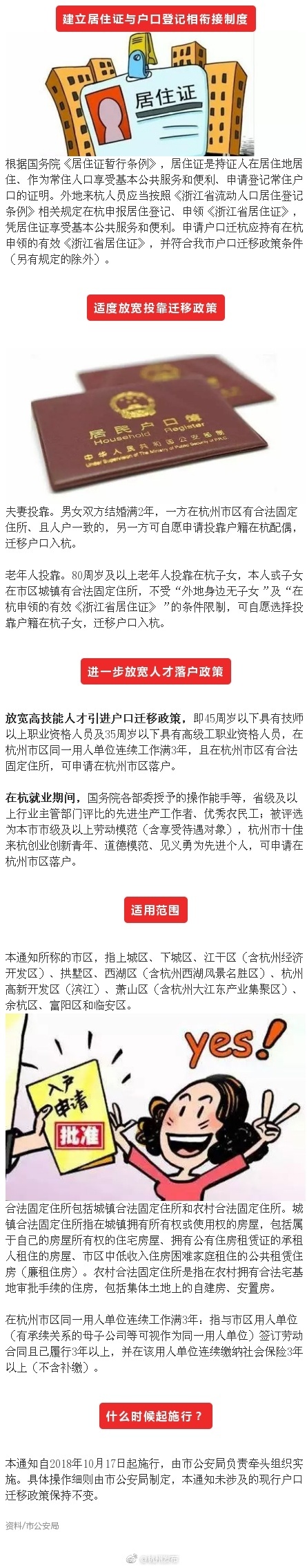 杭州落户政策将调整：两类投靠迁移政策适度放宽-中国网地产