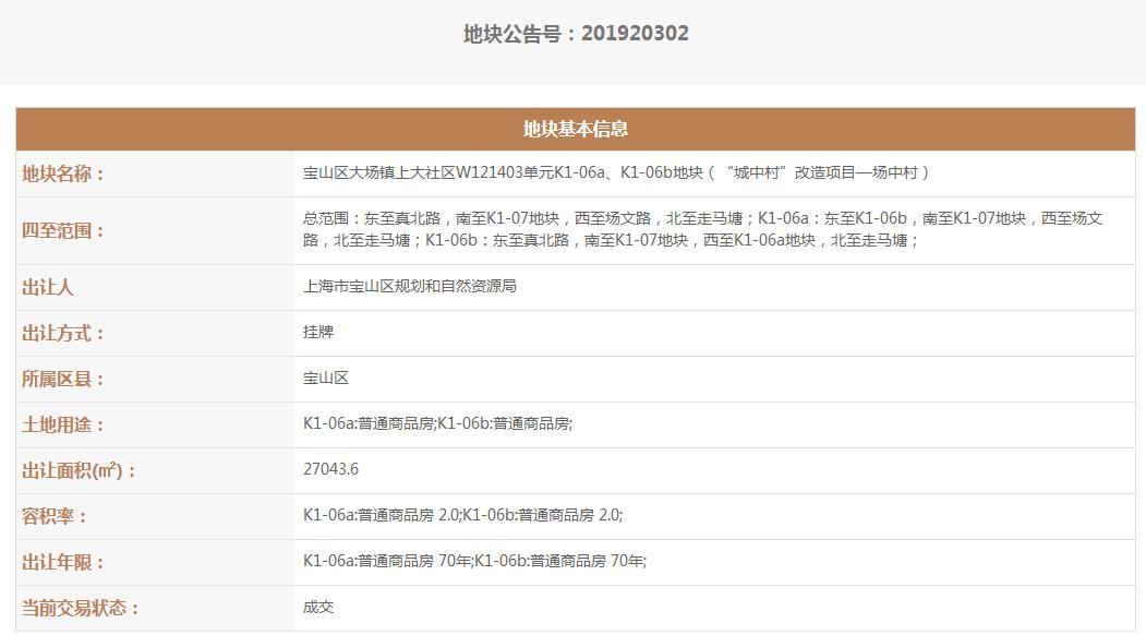 大华集团16.78亿元竞得上海宝山区2宗住宅用地-中国网地产