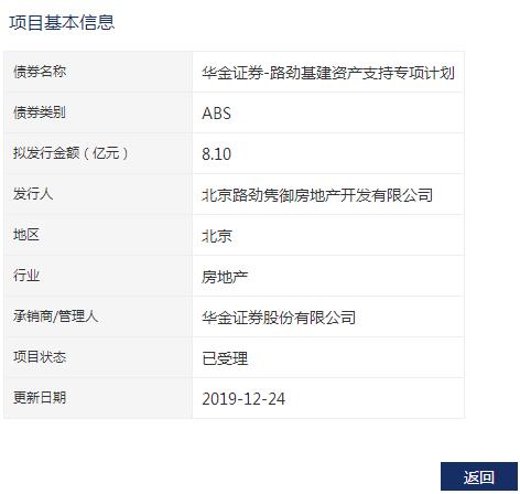路劲基建8.1亿元资产支持ABS已获深交所受理-中国网地产