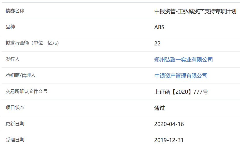 河南正弘置业子公司22亿元ABS获上交所通过-中国网地产