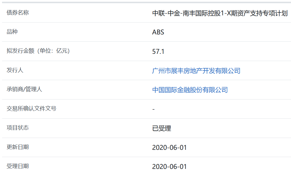 广州展丰房地产57.1亿元ABS获上交所受理-中国网地产