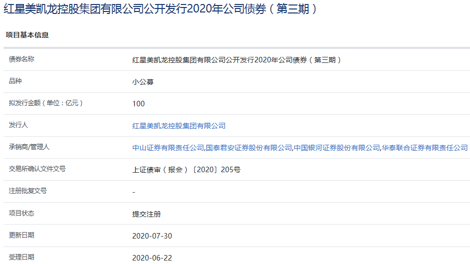 红星美凯龙100亿元公司债券于上交所提交注册-中国网地产
