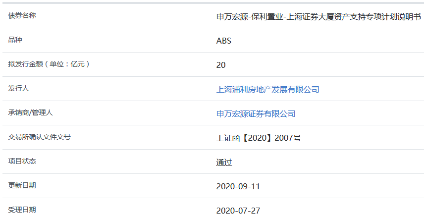 上海浦利地产20亿元ABS获上交所通过-中国网地产
