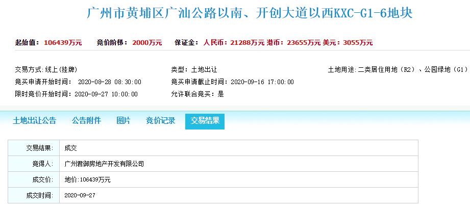 保利+翔龙联合体34.26亿元竞得广州2宗地块-中国网地产