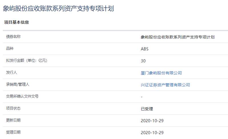 厦门象屿30亿元资产支持ABS已获上交所受理-中国网地产