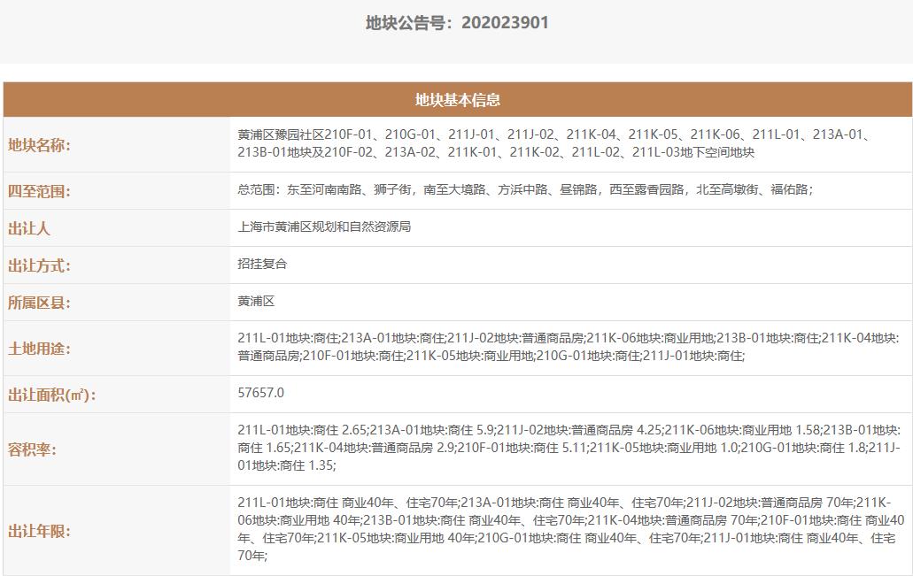 上海黄浦区176亿元挂牌1宗商住地块-中国网地产