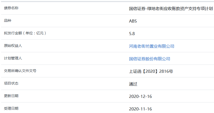 绿地老街5.8亿元应收账款ABS获上交所通过-中国网地产