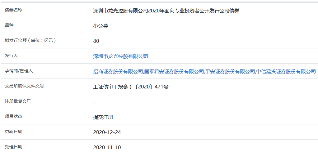 龙光控股80亿元小公募公司债券在上交所提交注册-中国网地产