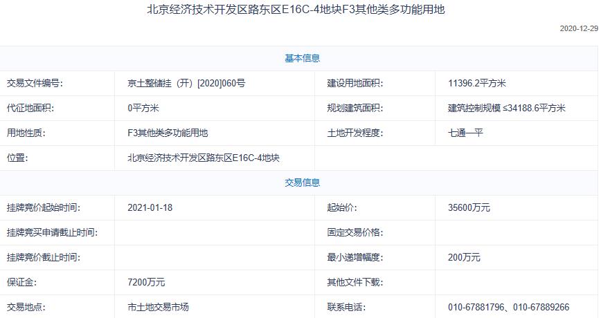 北京21.47亿元挂牌3宗多功能用地-中国网地产
