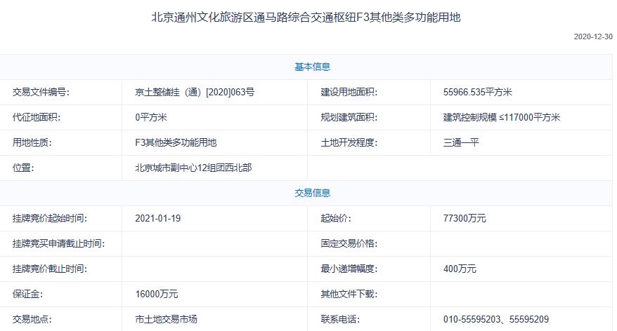 北京128.9亿元出让3宗地块 华润+保利85.77亿元竞得1宗-中国网地产