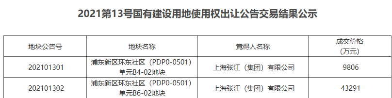 上海張江5.31億元競得上海浦東新區2宗科研地塊-中國網地産